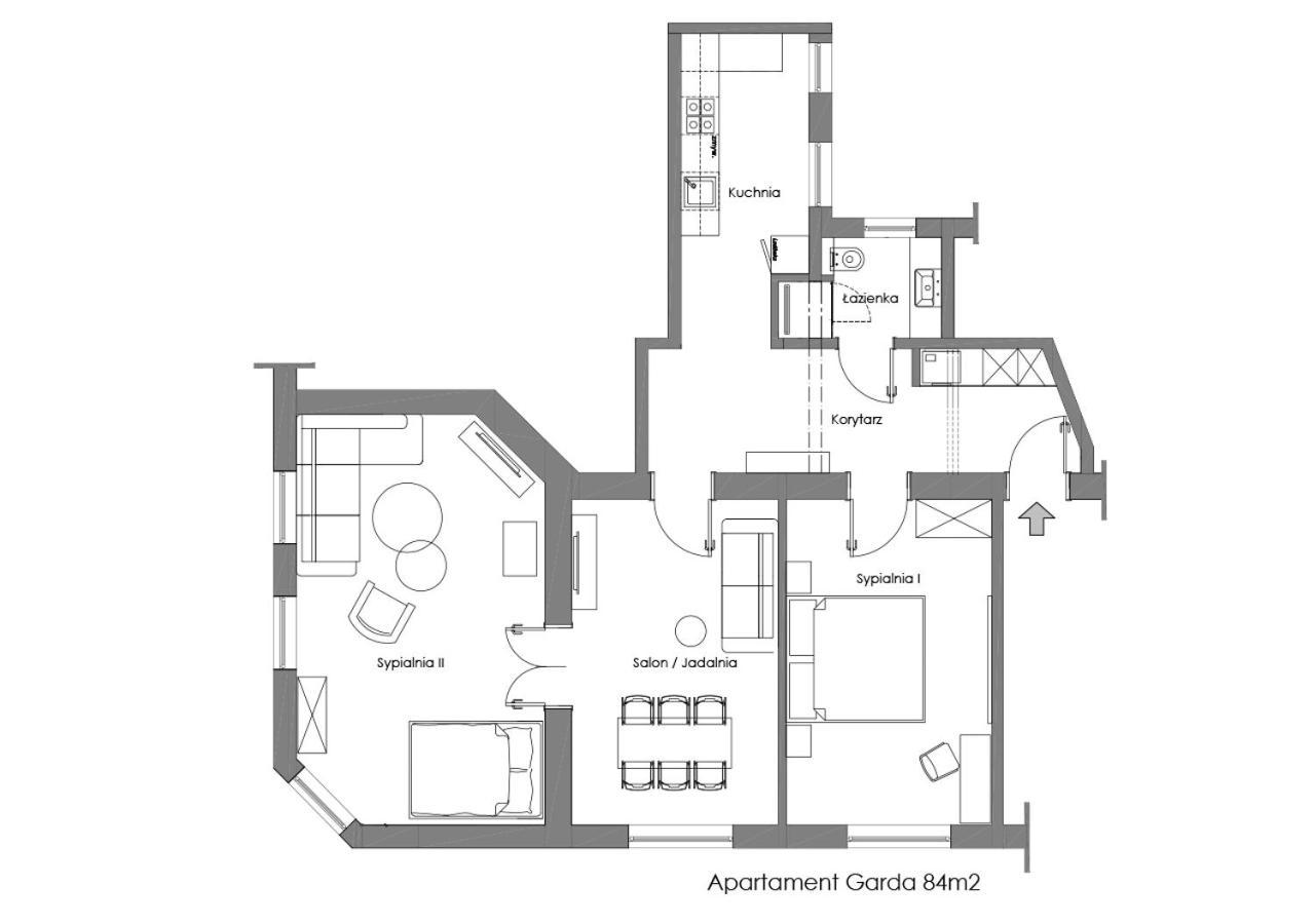 Sanhaus Apartments - Garda - Apartament Z 2 Sypialniami I Parkingiem Sopot Eksteriør bilde